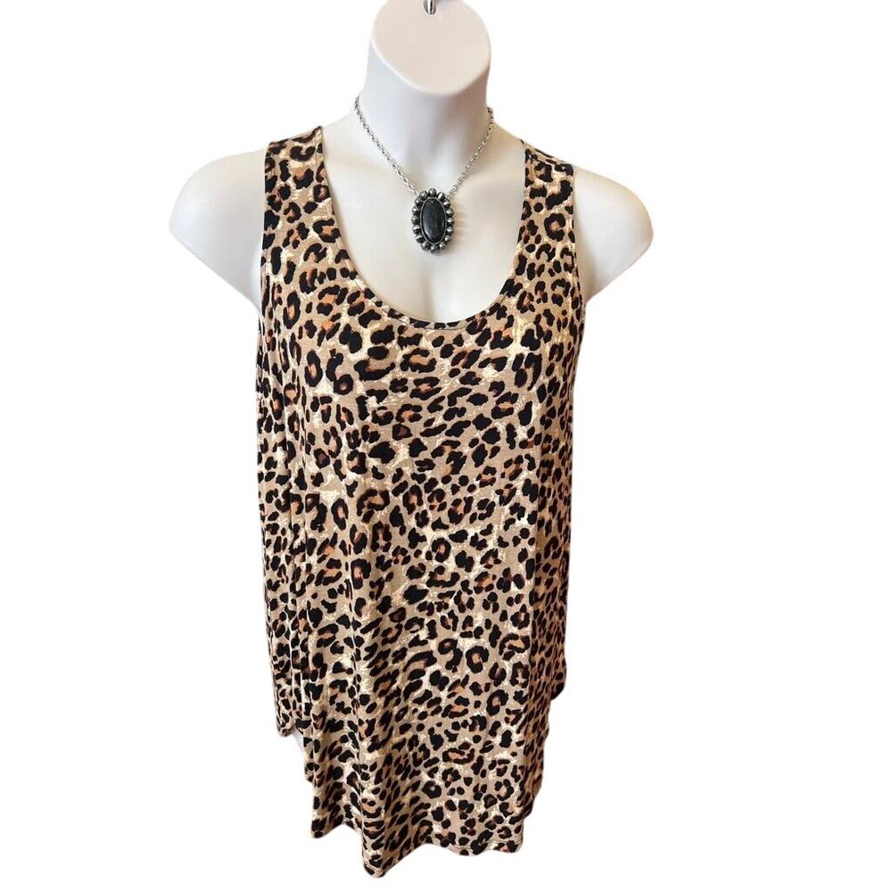 1257-Zenana Leopard Print Tank - Size 1X - NWOT